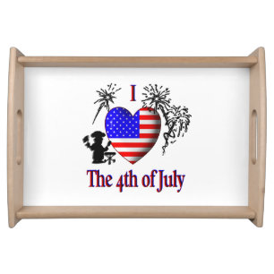I Heart The Fourth of July Serving Tray