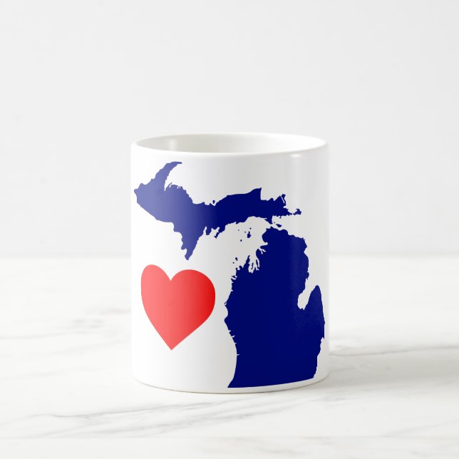 I heart The Great Lake State Coffee Mug (Center)