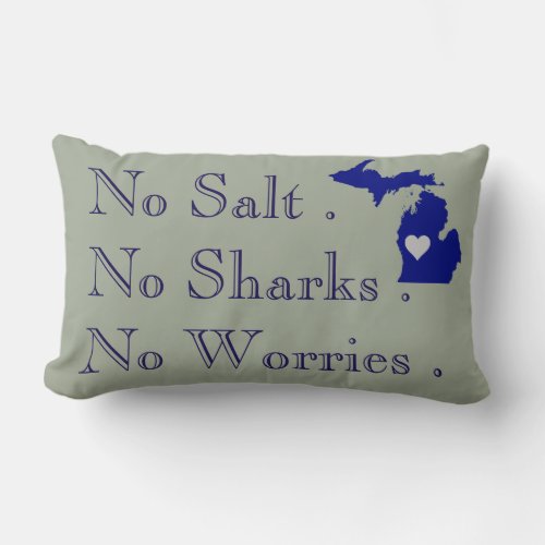 I heart the Great Lakes Lumbar Pillow