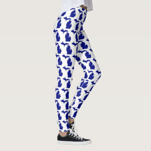 I heart the Great Lakes Michigan design Leggings