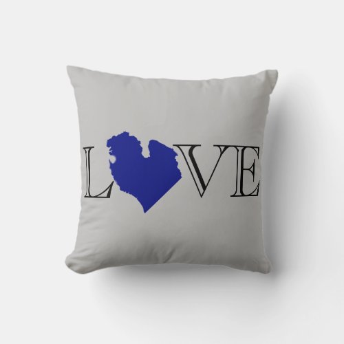 I heart the Great Lakes Throw Pillow