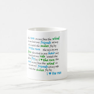 I heart  the run mug! coffee mug