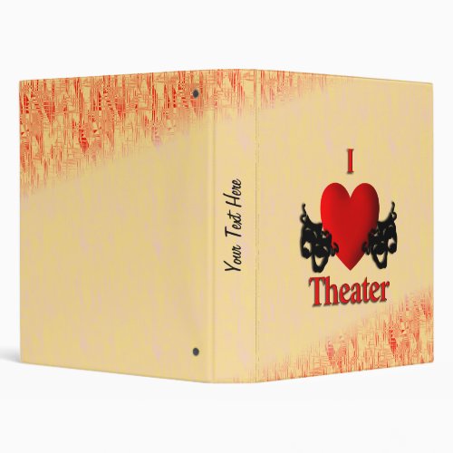 I Heart Theater 3 Ring Binder