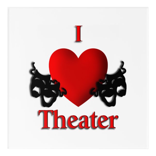 I Heart Theater Acrylic Print (Front)