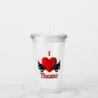 I Heart Theater Acrylic Tumbler