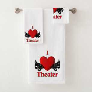 I Heart Theater Bath Towel Set