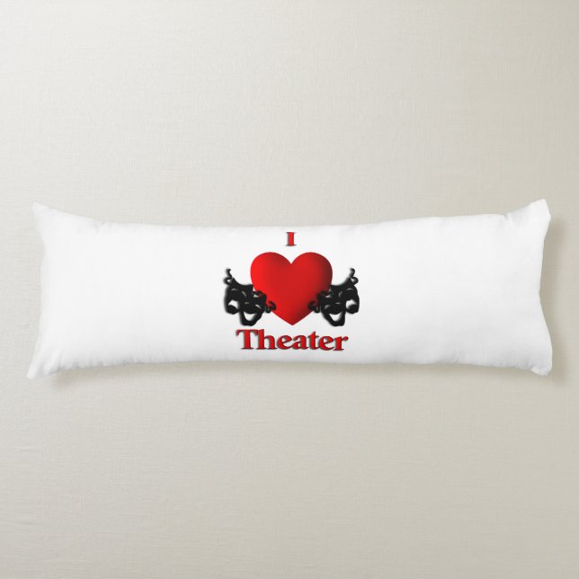 I Heart Theater Body Pillow (Front)