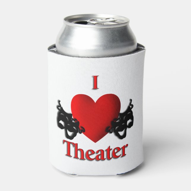 I Heart Theater Can Cooler (Can Front)