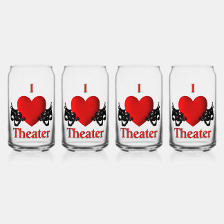 I Heart Theater Can Glass