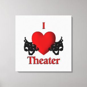 I Heart Theater Canvas Print