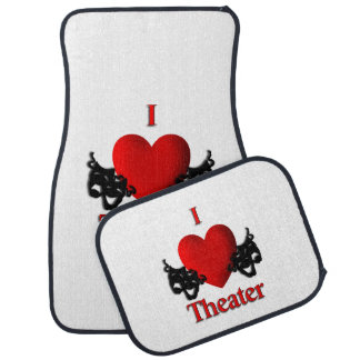 I Heart Theater Car Floor Mat