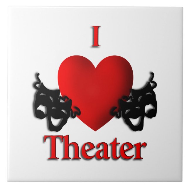 I Heart Theater Ceramic Tile (Front)