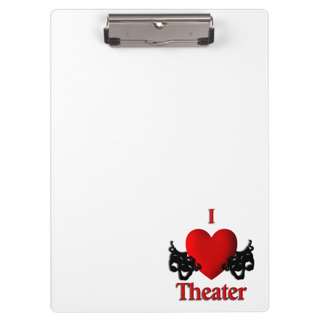 I Heart Theater Clipboard (Front)