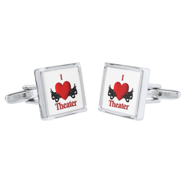 I Heart Theater Cufflinks (Angled)