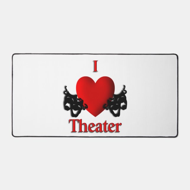 I Heart Theater Desk Mat (Front)