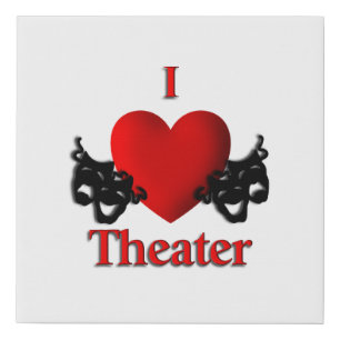 I Heart Theater Faux Canvas Print
