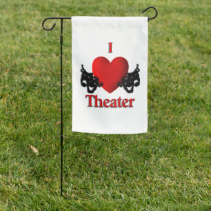 I Heart Theater Garden Flag