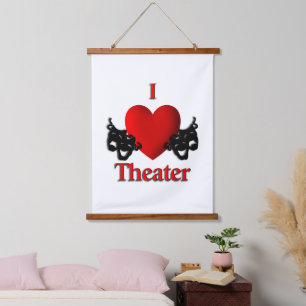 I Heart Theater Hanging Tapestry