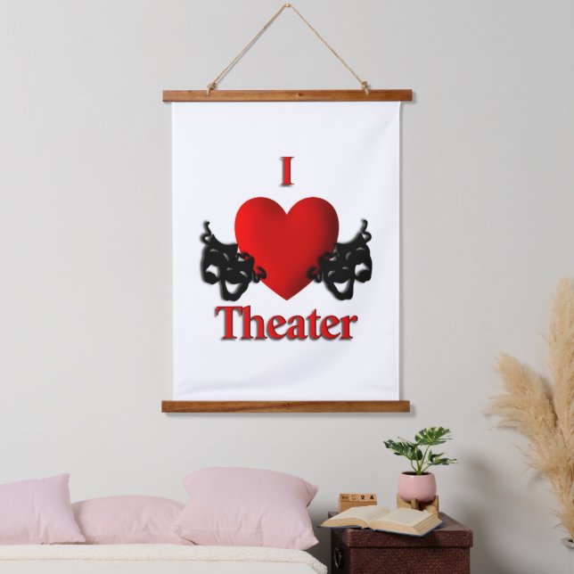I Heart Theater Hanging Tapestry (Bedroom)