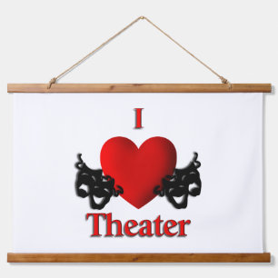 I Heart Theater Hanging Tapestry