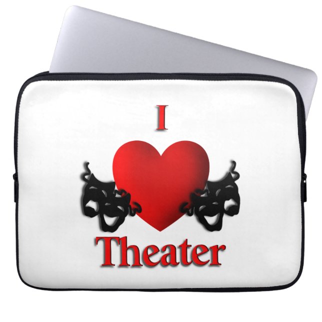 I Heart Theater Laptop Sleeve (Front)