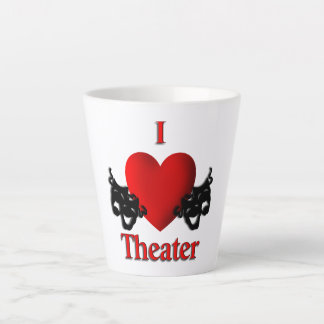 I Heart Theater Latte Mug
