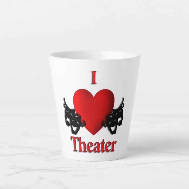 I Heart Theater Latte Mug (Front)