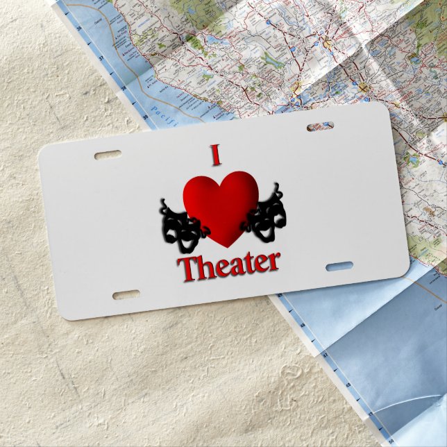 I Heart Theater License Plate (In Situ)