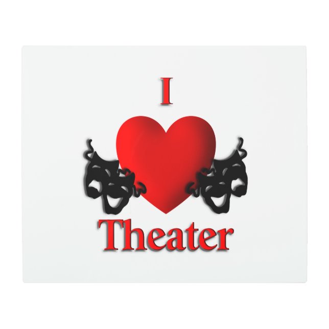 I Heart Theater Metal Print (Front)