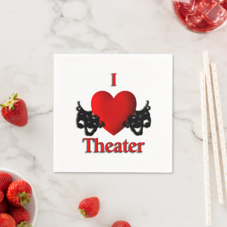 I Heart Theater Napkins