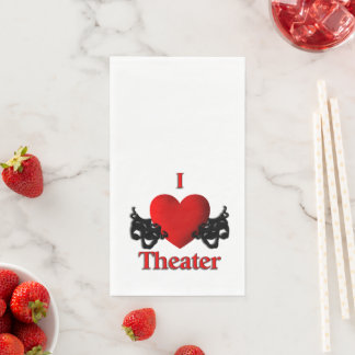I Heart Theater Paper Guest Towels