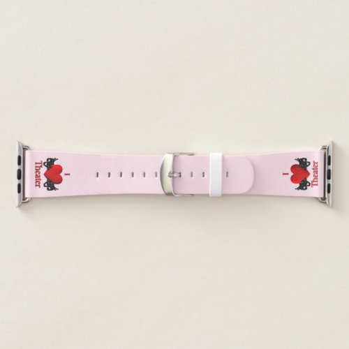 I Heart Theater Pink Apple Watch Band