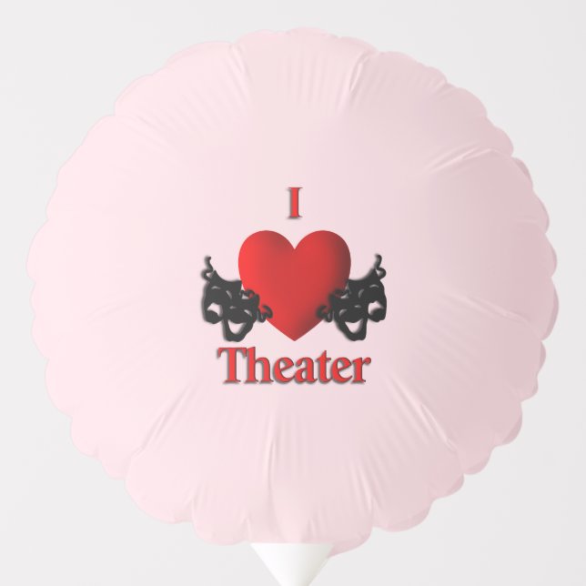 I Heart Theater Pink Balloon (Front)