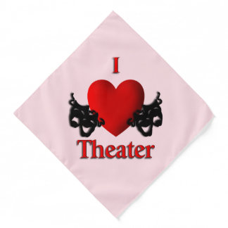 I Heart Theater Pink Bandana