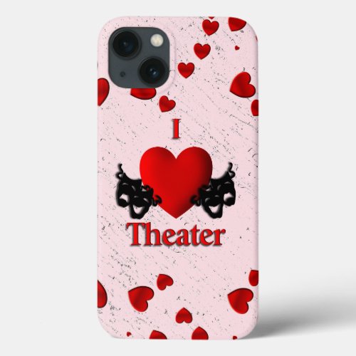 I Heart Theater Pink iPhone 13 Case