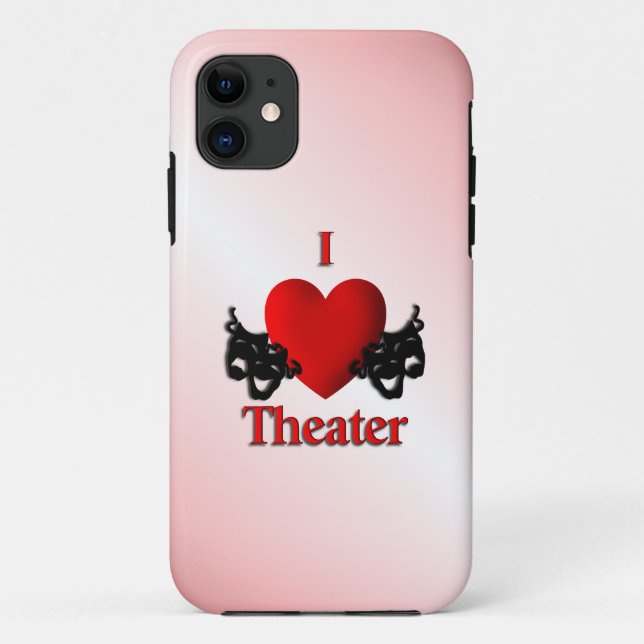 I Heart Theater Pink Case-Mate iPhone Case (Back)