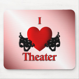 I Heart Theater Pink Mouse Pad