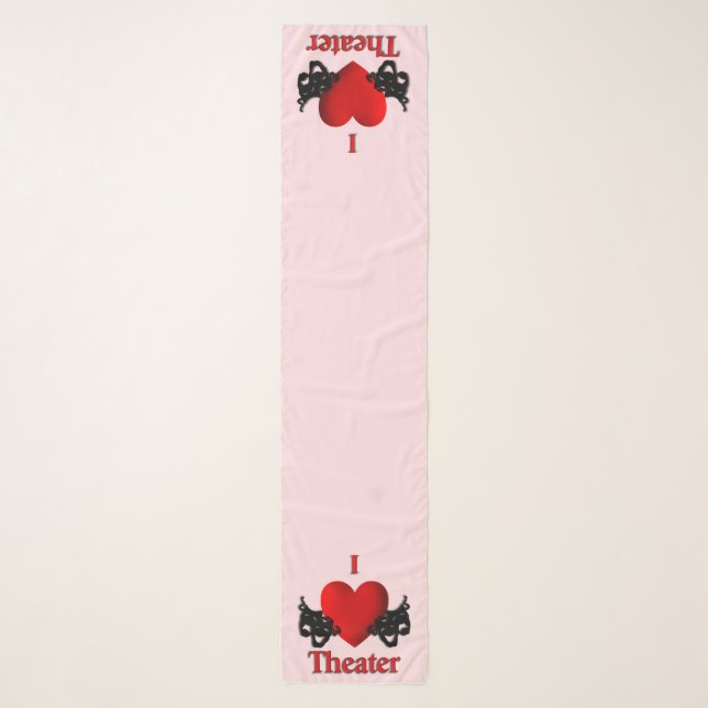 I Heart Theater Pink Scarf (Front)