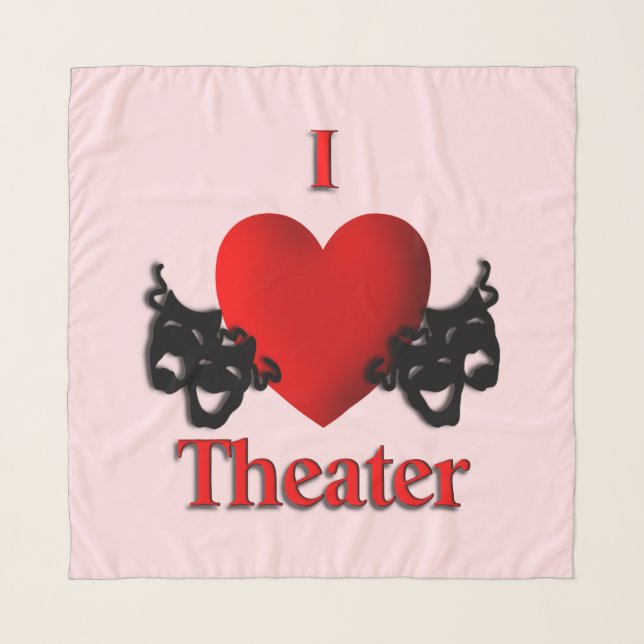 I Heart Theater Pink Scarf (Front)