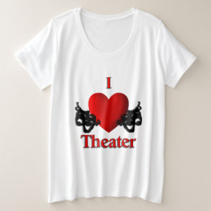 I Heart Theater Plus Size T-Shirt