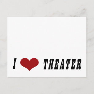 I Heart Theater Postcard