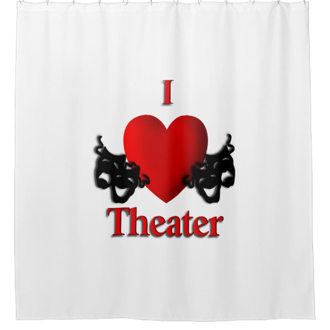I Heart Theater Shower Curtain (Front)