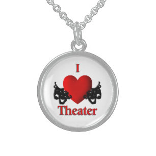 I Heart Theater Sterling Silver Necklace