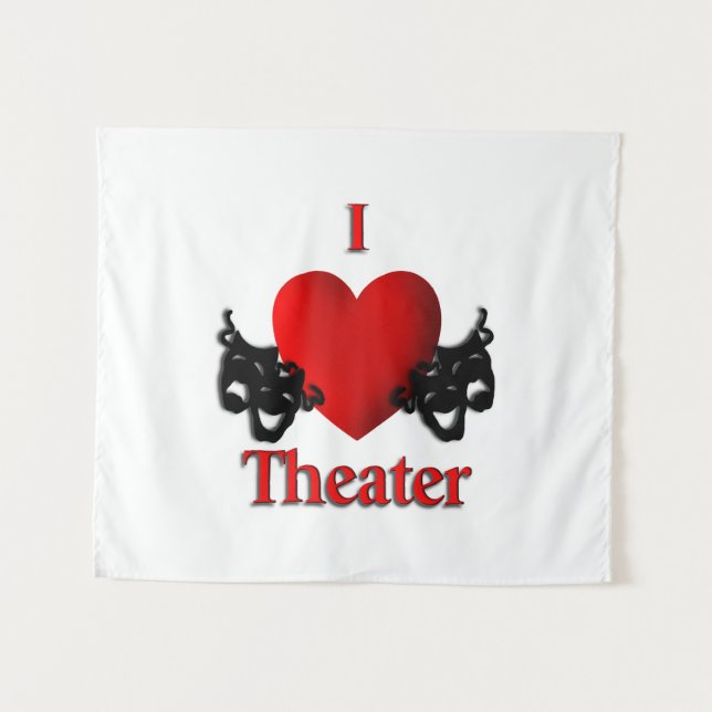 I Heart Theater Tapestry (Front (Horizontal))