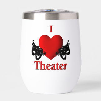 I Heart Theater Thermal Wine Tumbler