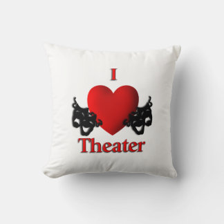 I Heart Theater Throw Pillow