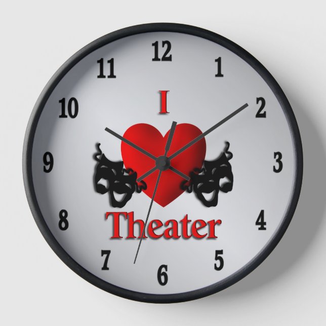 I Heart Theater Twelve Numerals Clock (Front)