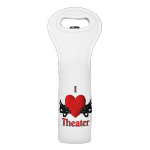 I Heart Theater Wine Bag