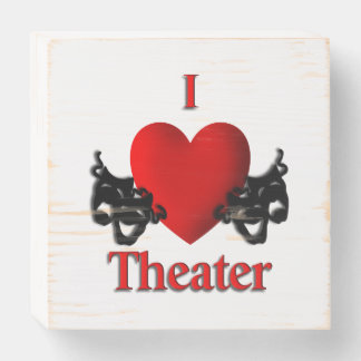I Heart Theater Wooden Box Sign