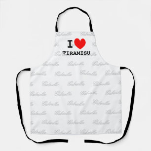 I heart tiramisu apron for Italian food lover